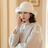 Herbst und Winter neuer Woll-Eimerhut Retro-Beckenhut Muse elegantes Promi-Temperament Geschenkhut