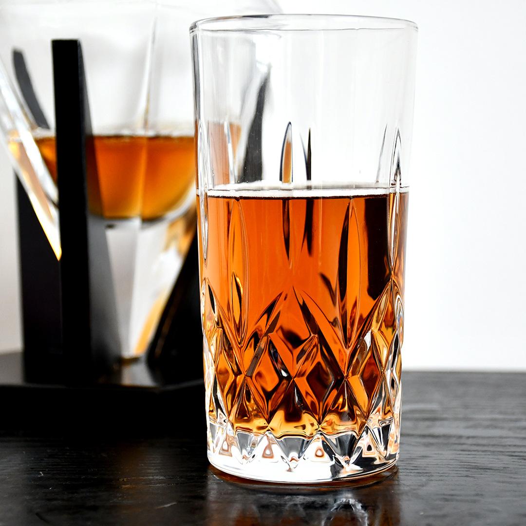 

European retro engraved whiskey glass bar beer cup foreign wine cup household high body water cup juice tea cup 360ml