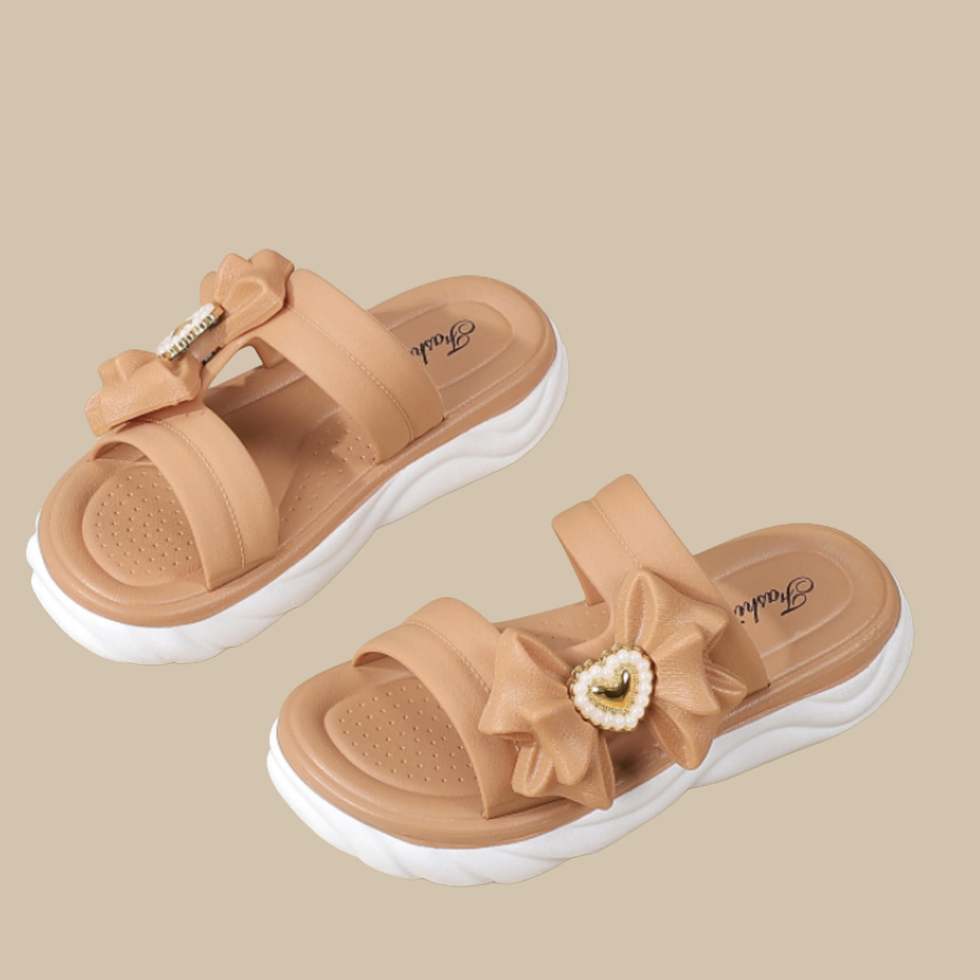 

Женские летние сандалии-слайды с бантом, мягкая подошва, нескользящая платформа, модные уличные слипоны 36-40