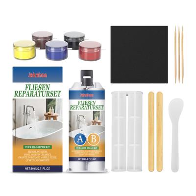 A+B Epoxy Putty Porcelain Repair Kit Ceramic & Tile Crack Repair Paste for Bathtub Sink Wall & Shower Filler for Chips Cracks