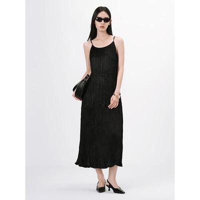 PEACEBIRD Women's Elegant Pleated Cami Dress