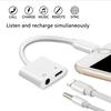 Simple Charging Adapter Two Charging Ports Listen To Music Adapter For iPhone X Xs MAX 8 7 Plus Dongle IOS 11 12 Aux Audio Charge Cable