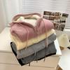 Women's Long Sleeve Zip Up Hoodie Loose Fit Office Style Cardigan Fleece Lined Sweatshirt Jacket