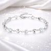 925 SILVER HEART WOMEN' BRACELET WITH DIAMOND