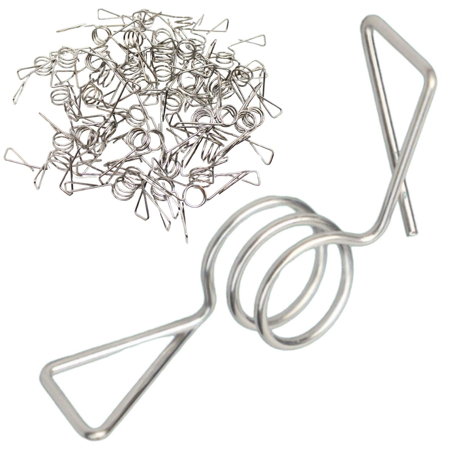 

PPIOOY Hook Insulators, Set of 100, for FRP Poles, Electric Fence Posts, Stainless Steel, A646, DIY Electric Fence Kit, Includes Pole Hooks (20mm)