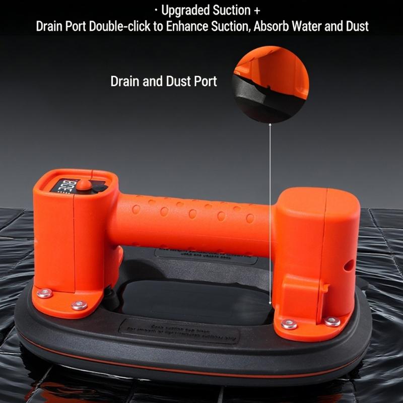 Battery Suction Cup Tile Lifter For Smooth Areas Up To 300kg/660Ibs Load Bearing Capacity Effective Suction