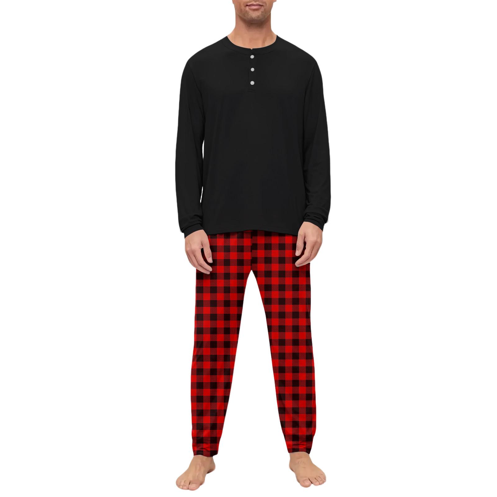 

Мужской пижамный комплект, с длинным рукавом и длинными брюками, двухпредметный комплект L