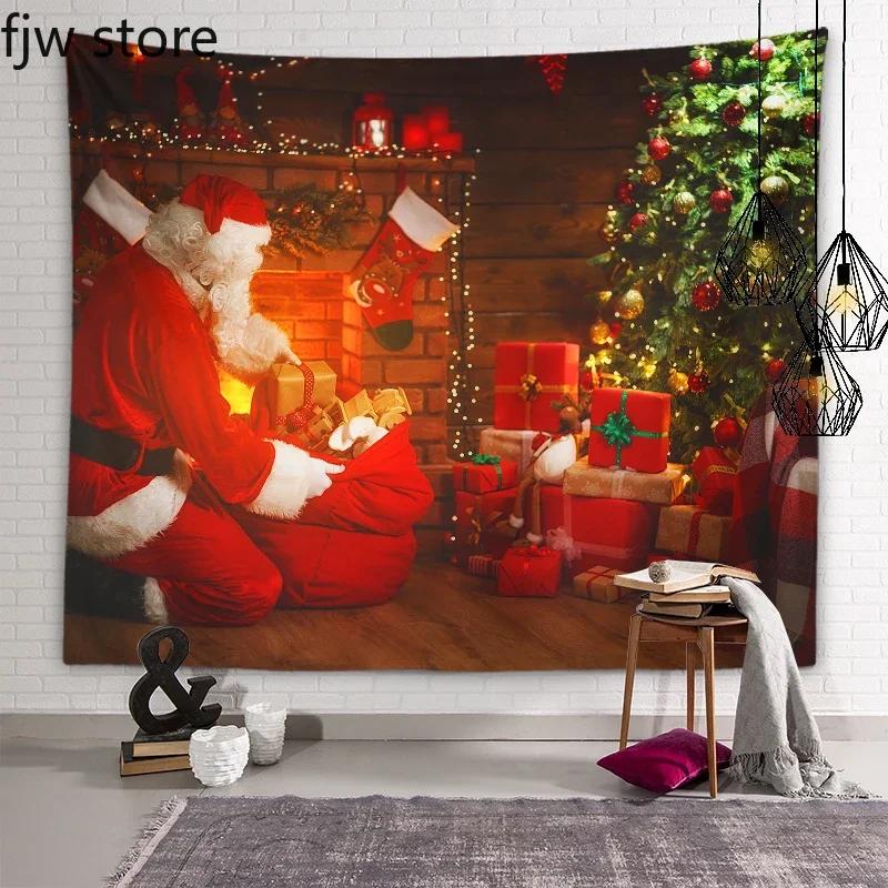 Santa Claus Tapestry Christmas New Year Wall Art Decor  Dorm Room  Bedroom Living  Home    Gift