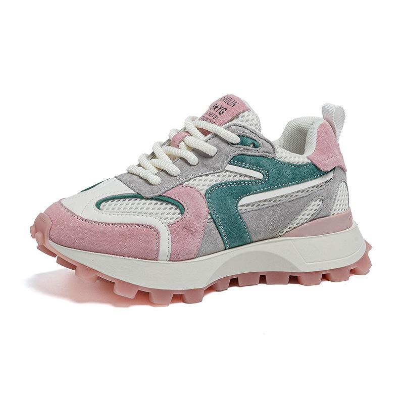 Platform-soled Forrest Gump shoes new leather breathable sports and leisure training shoes in autumn