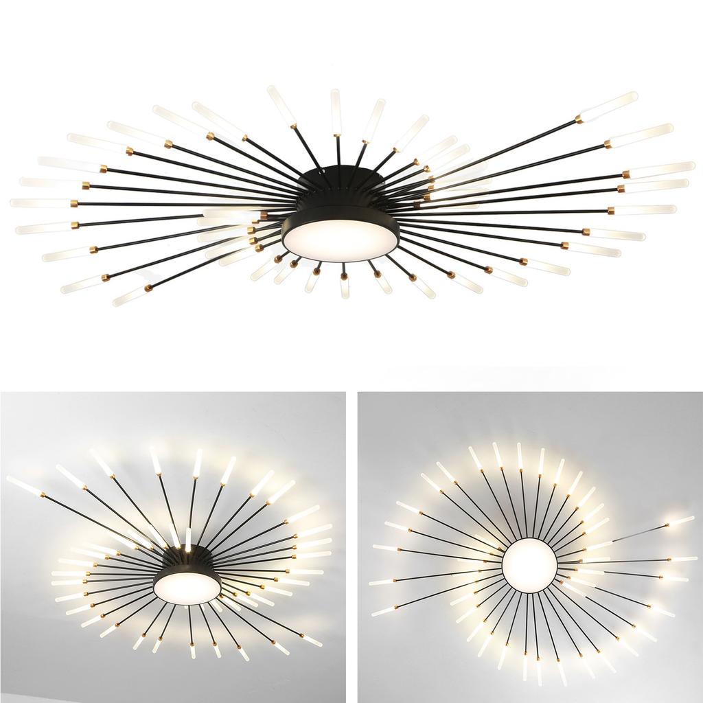 42 Başlı Modern LED Tavan Lambası Nötr Işık Akrilik Abajur Oturma Odası İçin Tavan Lambası