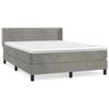 Maison Exclusive - Sommier à lattes de lit et matelas Gris clair 140x200cm Velours