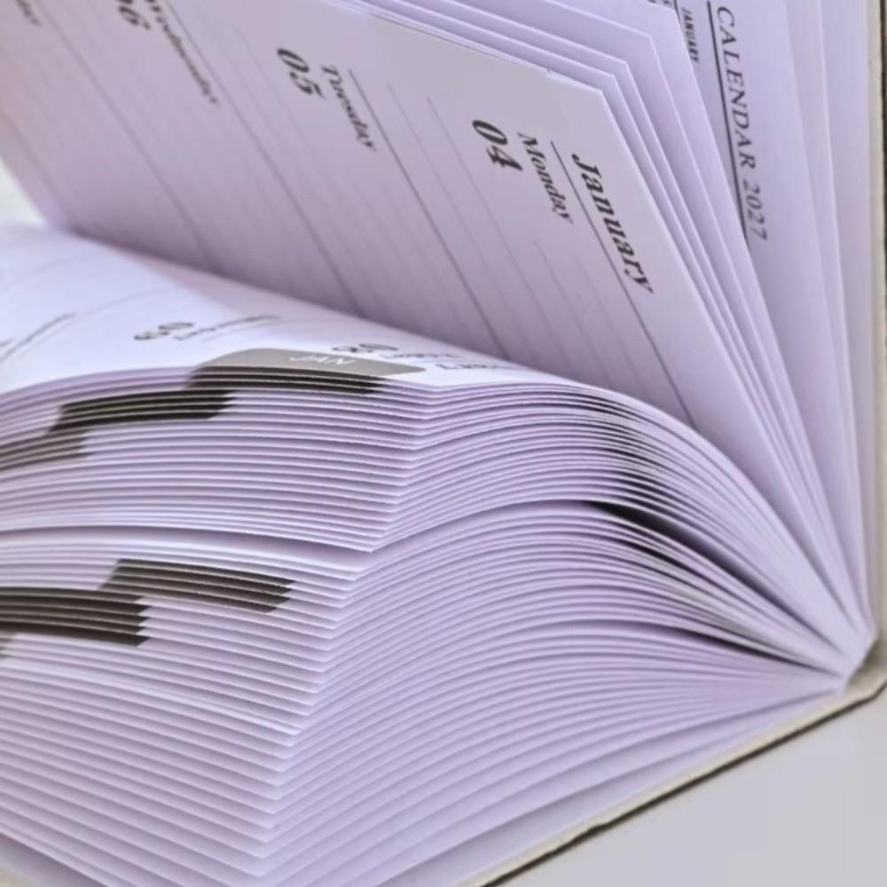 Lederhülle A7 Terminplaner Termin-Taschenplaner Mini 2027 Agenda Buch Studenten