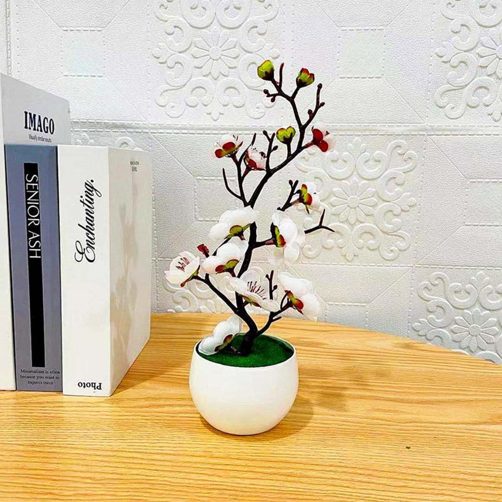 Artificial Potted Flower Plastic Plum Table Decorative