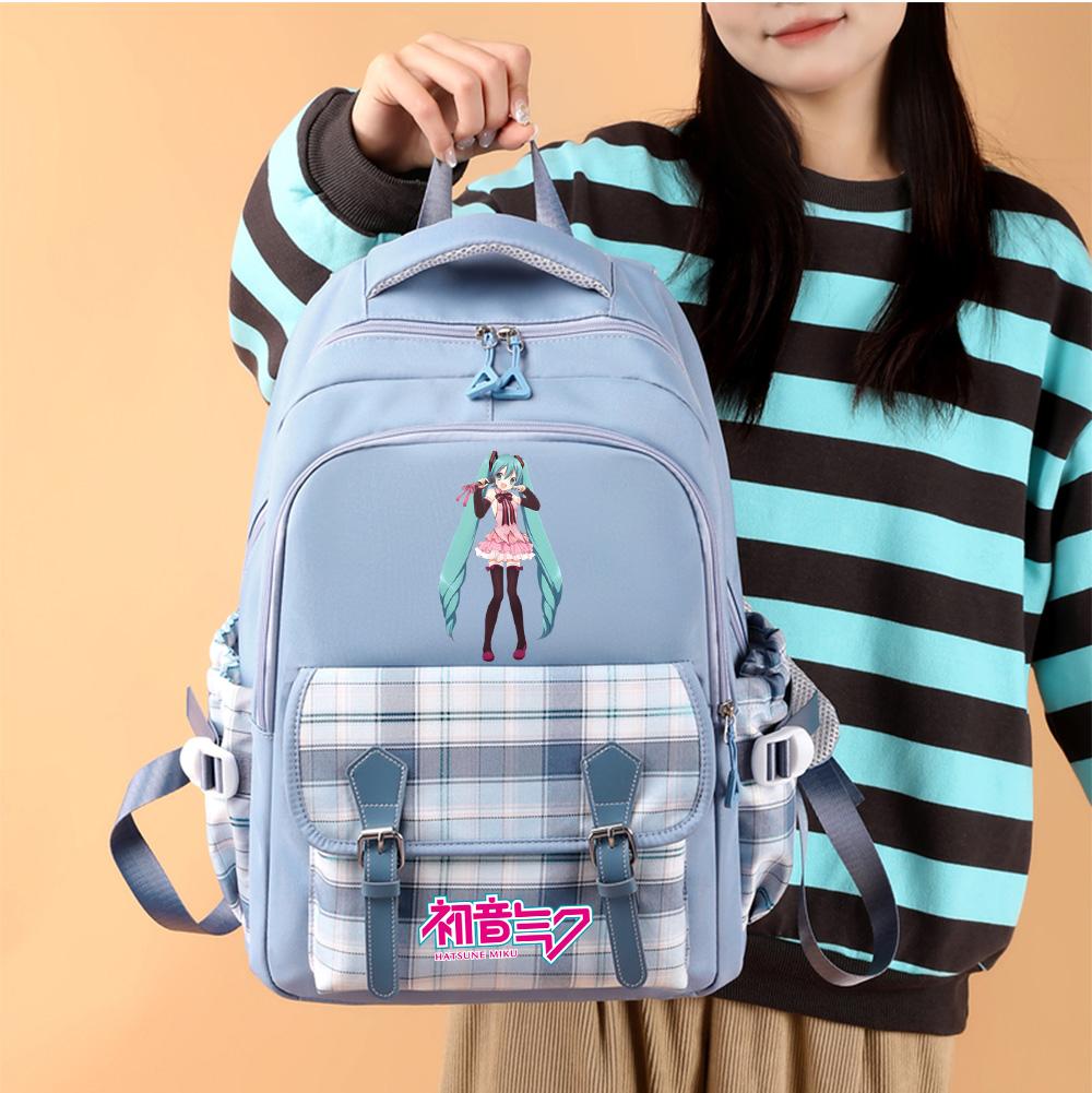 Anime Hatsune Miku Printed Large Capacity Backpack for Teenger Student Girl Boy Schoolbag Bookbag Women Waterproof Travel Bag Bookbag Mochila Gift