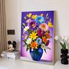 Flower Diamond Art Set, 5D Diamond Painting DIY Colorful Full Diamond Round Gemstone Cross Stitch Craft Decoration Home Wall Ornaments
