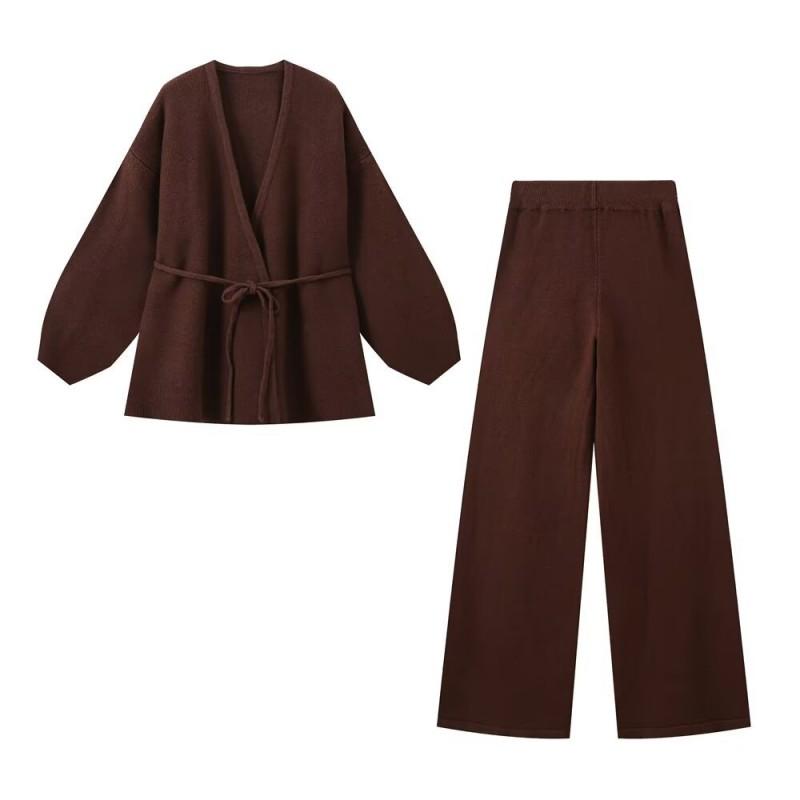 Womens Knit Set Casual Long Sleeve