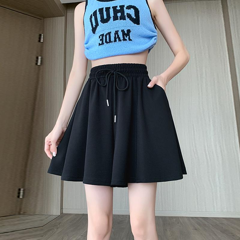 

Women s Ballet-Style Gray High-Waist Pleated Skirt-Shorts, Summer 2025 2XL (suggested 126-145 jin) чорний