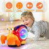 Children Electronic Toy Crawling Crab Walking Dancing Pets Robo Hermit Crab Snail Glowing With Music Light Baby Toddler Toy Gift