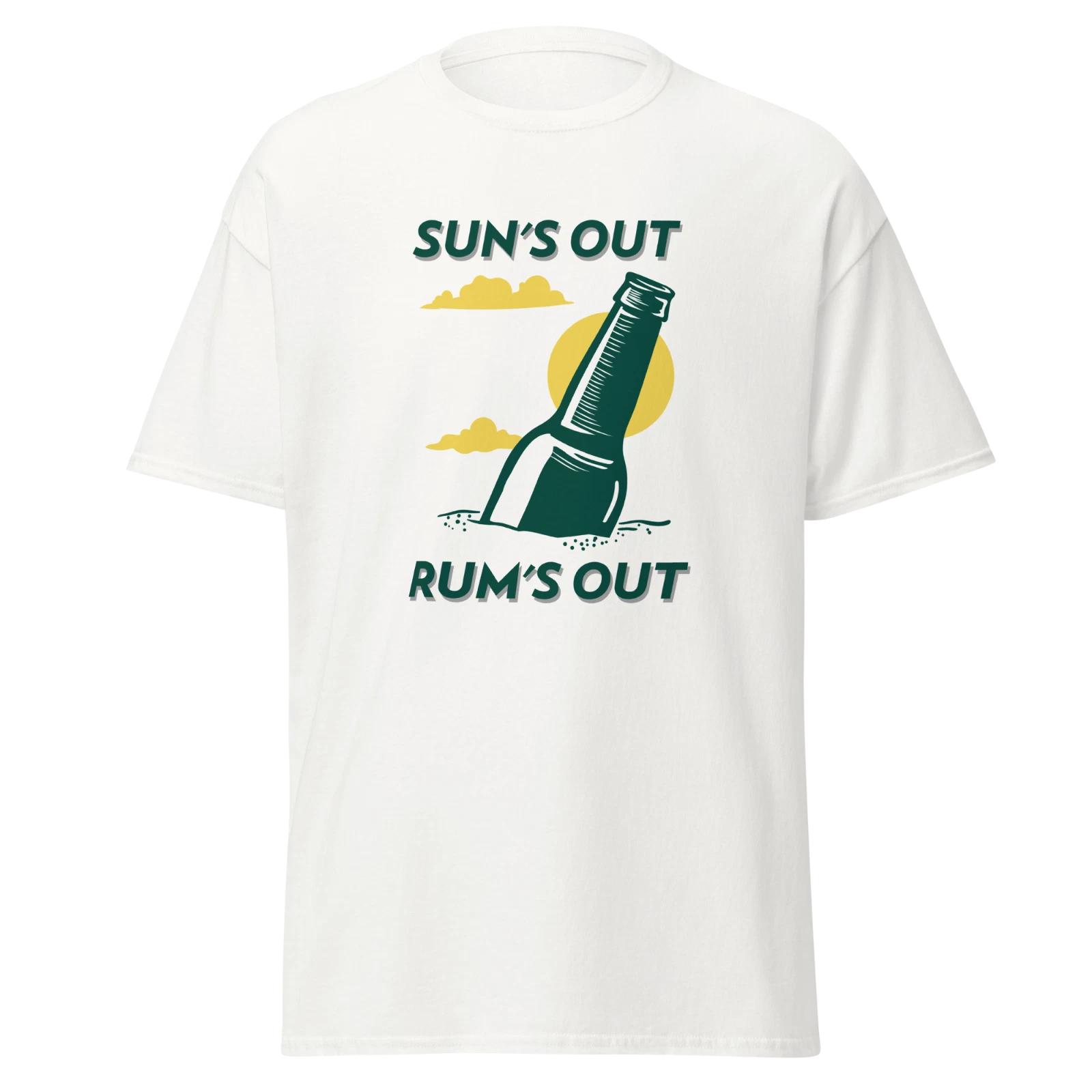Suns Out Rums Out Mens Classic T Shirt Liquor Bottle Sunny Beach Day Design 2XL