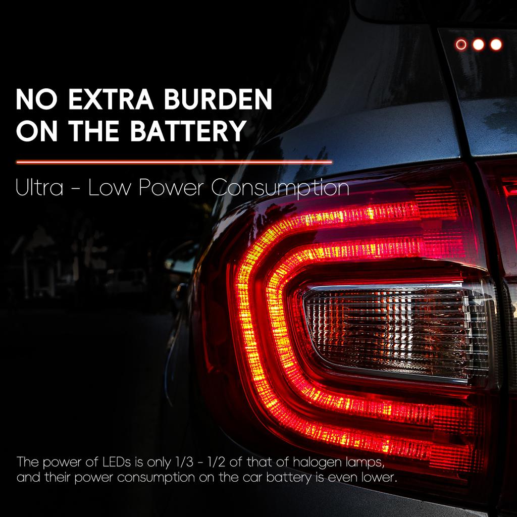 2PCS T20 7440 W21W WY21W 1156 BA15S BAU15S LED Bulbs P21W PY21W Car Light Turn Signal Light 12V Canbus White Red Automotive