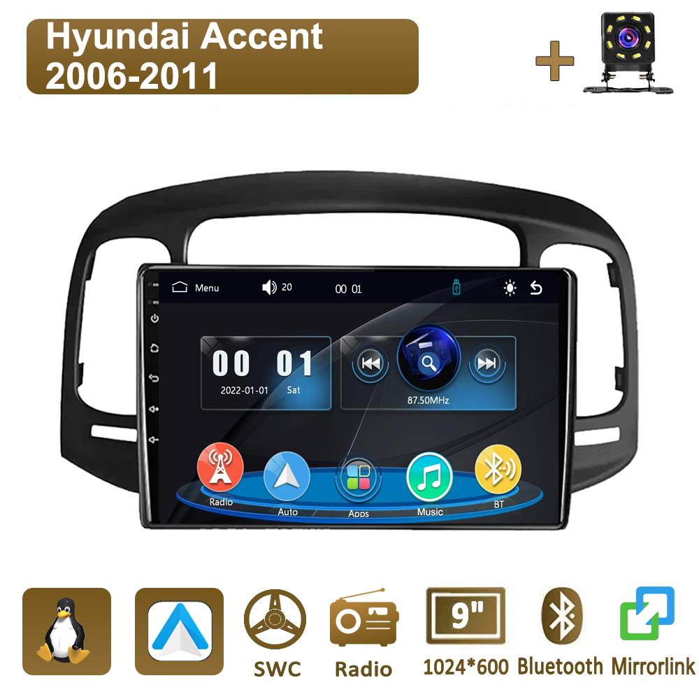 Icreative Car Radio Multimedia MP5 Player Head Unit Stereo BT For Hyundai Accent 2006-2011