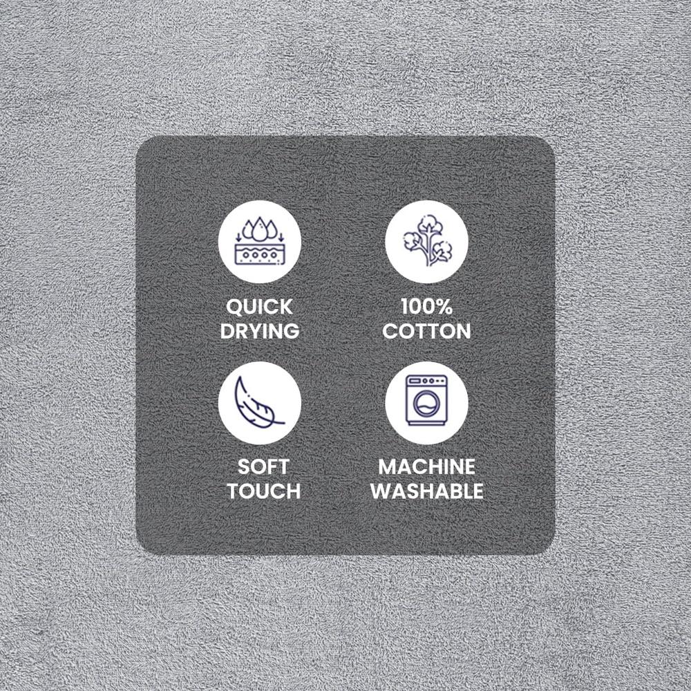 10-teiliges Baumwoll-Handtuchset Weiche Saugfähige Badetücher Schnell Trocknende Langlebige Waschlappen Handtücher Popcorn-Textur Rand Maschine