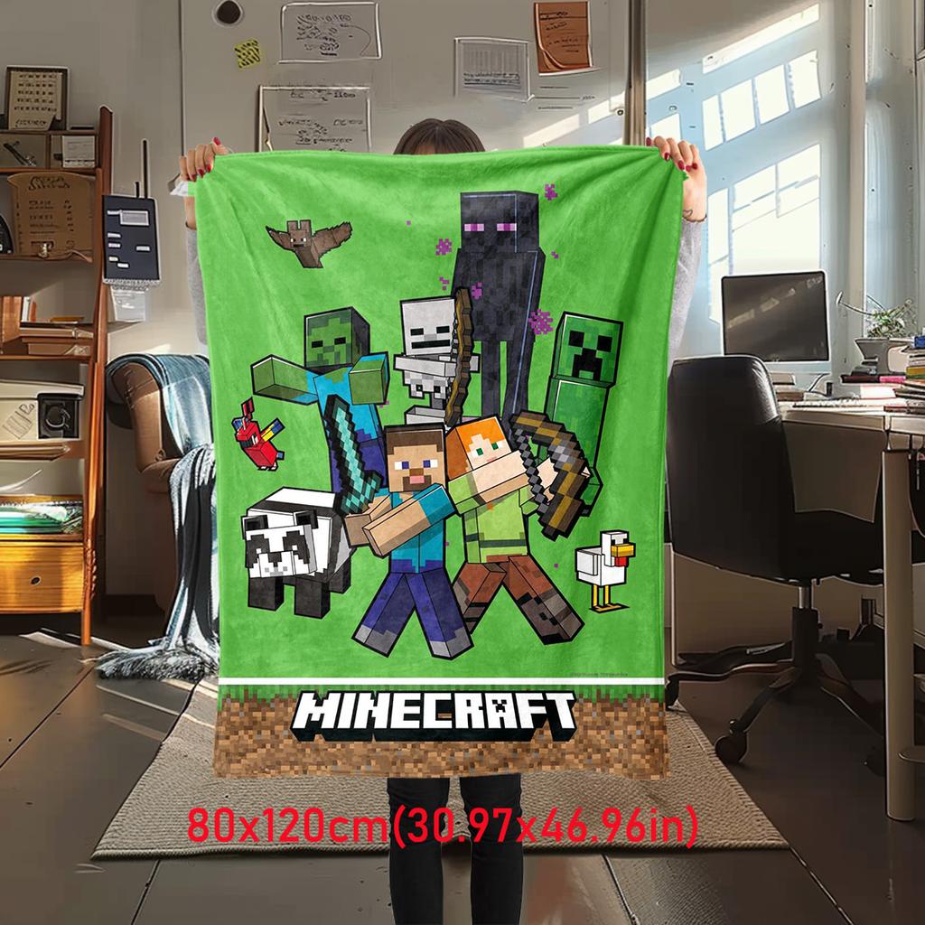 Classic Entertainment Sandbox Xbox Games Minecraft  blanket, home warming, four season bed decoration, sofa cover, flannel throwing blanket K2
