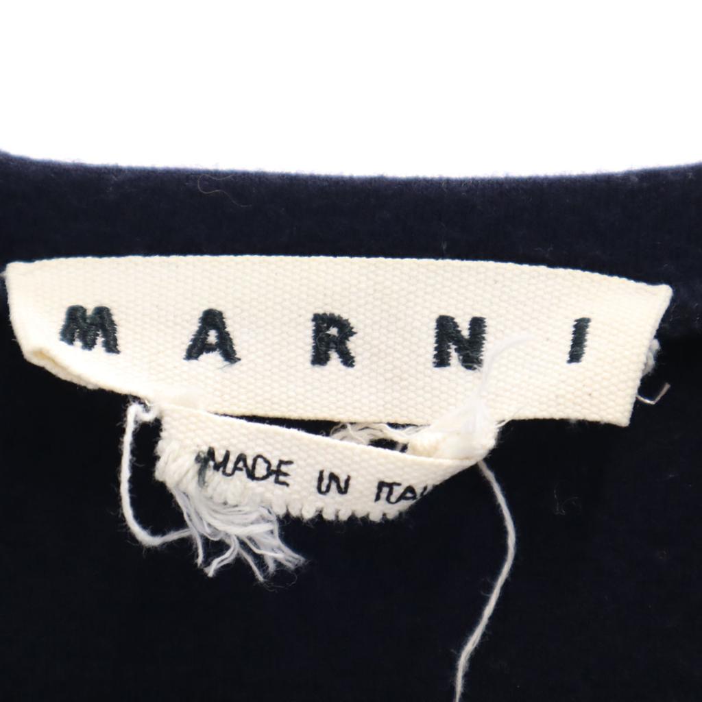 Marni Made In Italy Wool Blend Long Sleeve Cut 46 Navy Men's Used