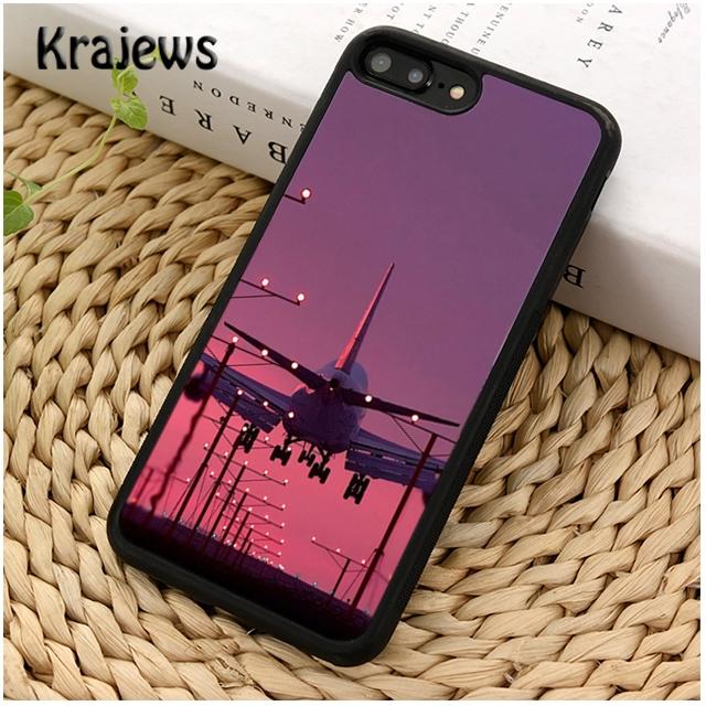 Krajews Pink Travel Avion Avion Husa Telefon pentru iPhone 14 5 SE 6s 7 8 plus XR XS 11 12 13 pro max Galaxy S21 S22 Plus