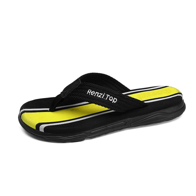 

Men s summer personality open-toed flip-flops fashion trend outdoor home two wear slippers color matching breathable beach mop 44