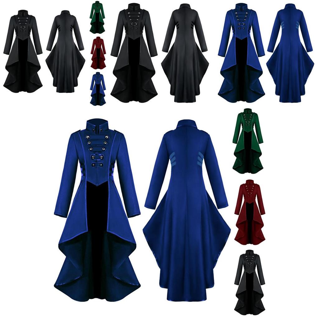 Luxurious Women Vintage Medieval Tuxedo Gothic Tailcoat For Role Playing And Halloween