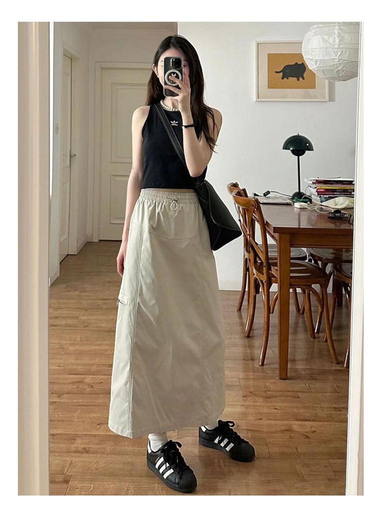 Women's Spring/Summer 2025 High-Waist Gray Bodycon Workwear Dress - Petite Mid-Length Style