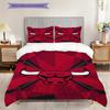 Chicago Bulls Logo Bedding(1 * Duvet Cover + 2 * Pillowcase, Without Core) Christmas Birthday Gift Duvet Cover and Pillowcase Soft and Comfortable