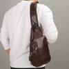 Waterproof PU Chest Bag with USB Port, Casual Travel Sling Bag Perfect Christmas Gift