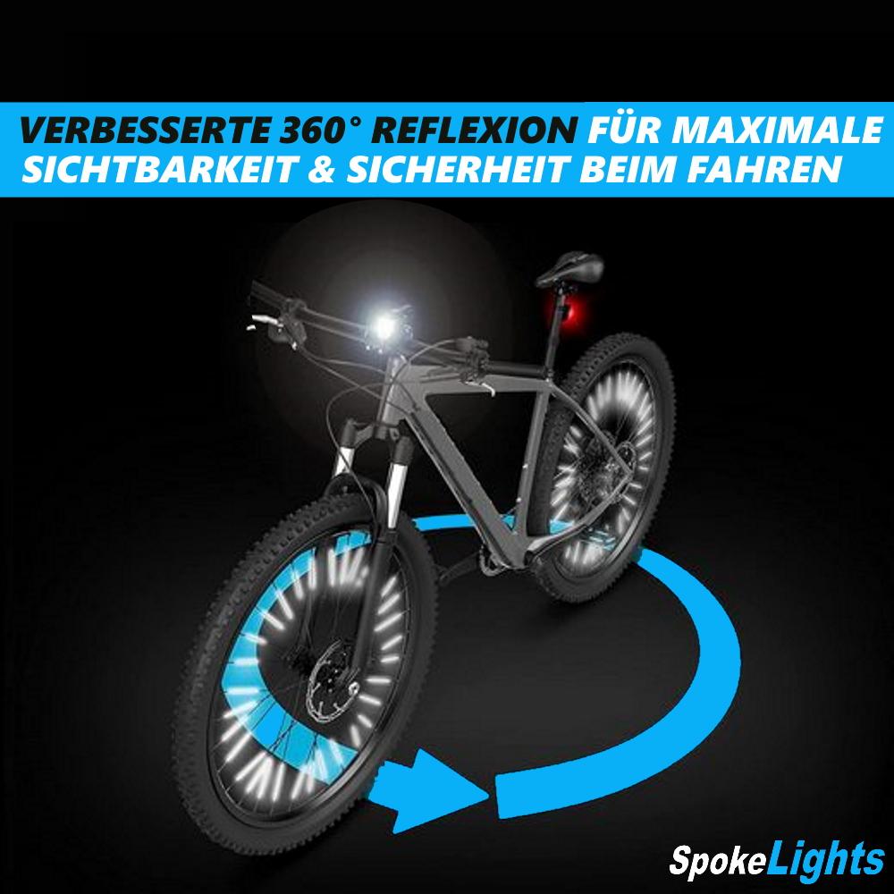 SpokeLights Bicycle Spoke Reflectors Spotlights Light Cat's Eye Rods 36Set