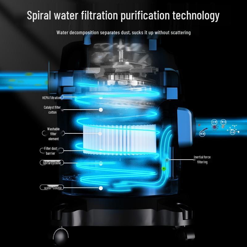 25L High-Power Wet/Dry Vacuum Cleaner with Blower for Indoor and Car Use