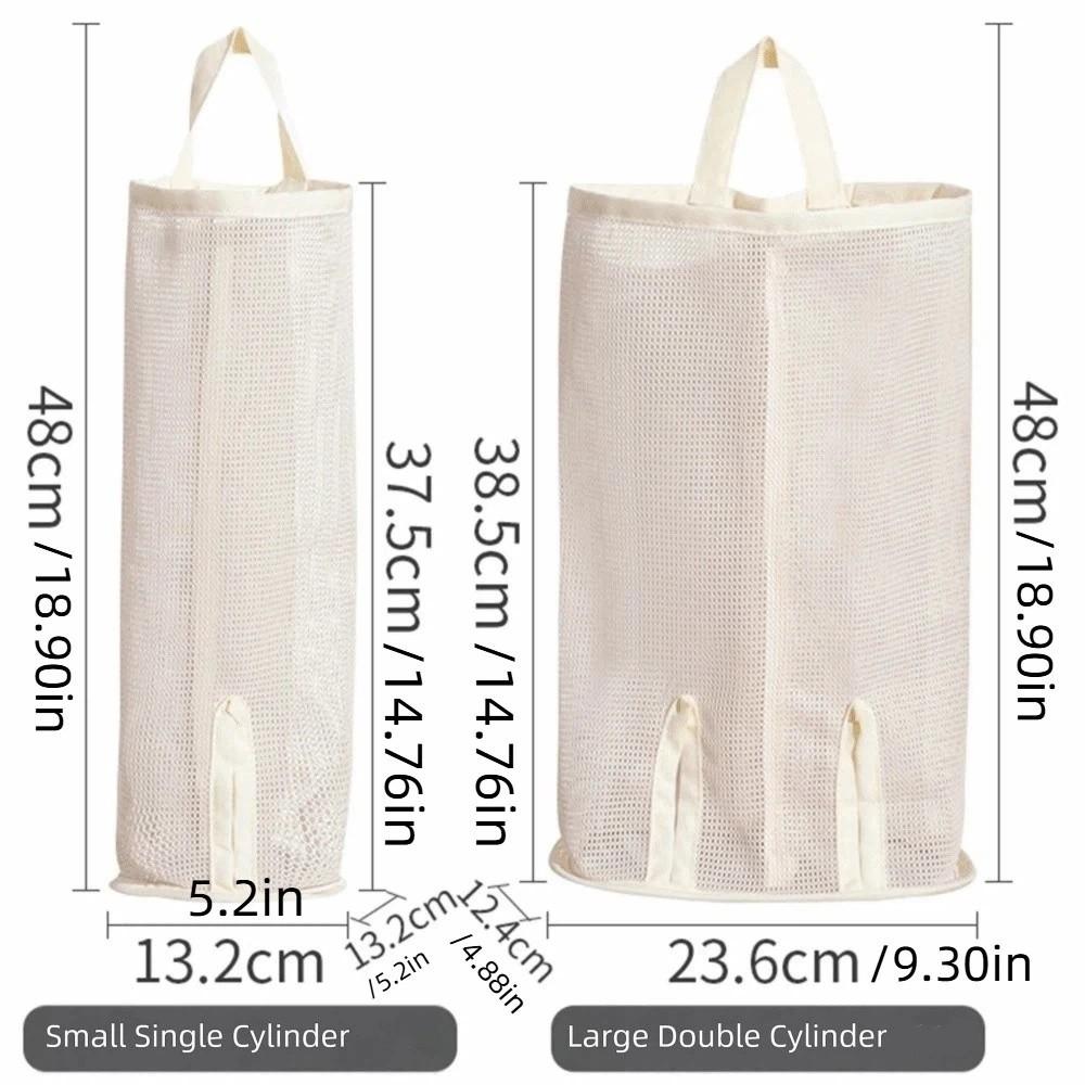 Large Capacity Sock Storage Bag Mesh Pocket Closet Organizer Grocery Bag Holder  Bedroom Storage