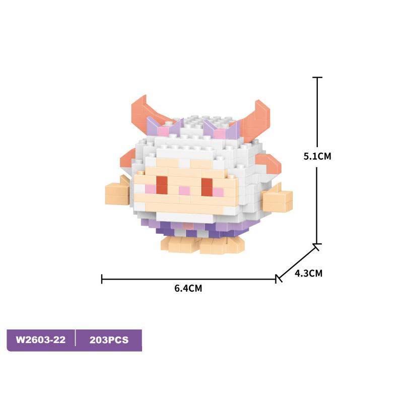Lovely Animal Sphere Nanobrick Micro Diamond Block Panda Duck Elephant Penguin Dog Fox Build Brick Frog Owl Wolf Rabbit Cow Plaything