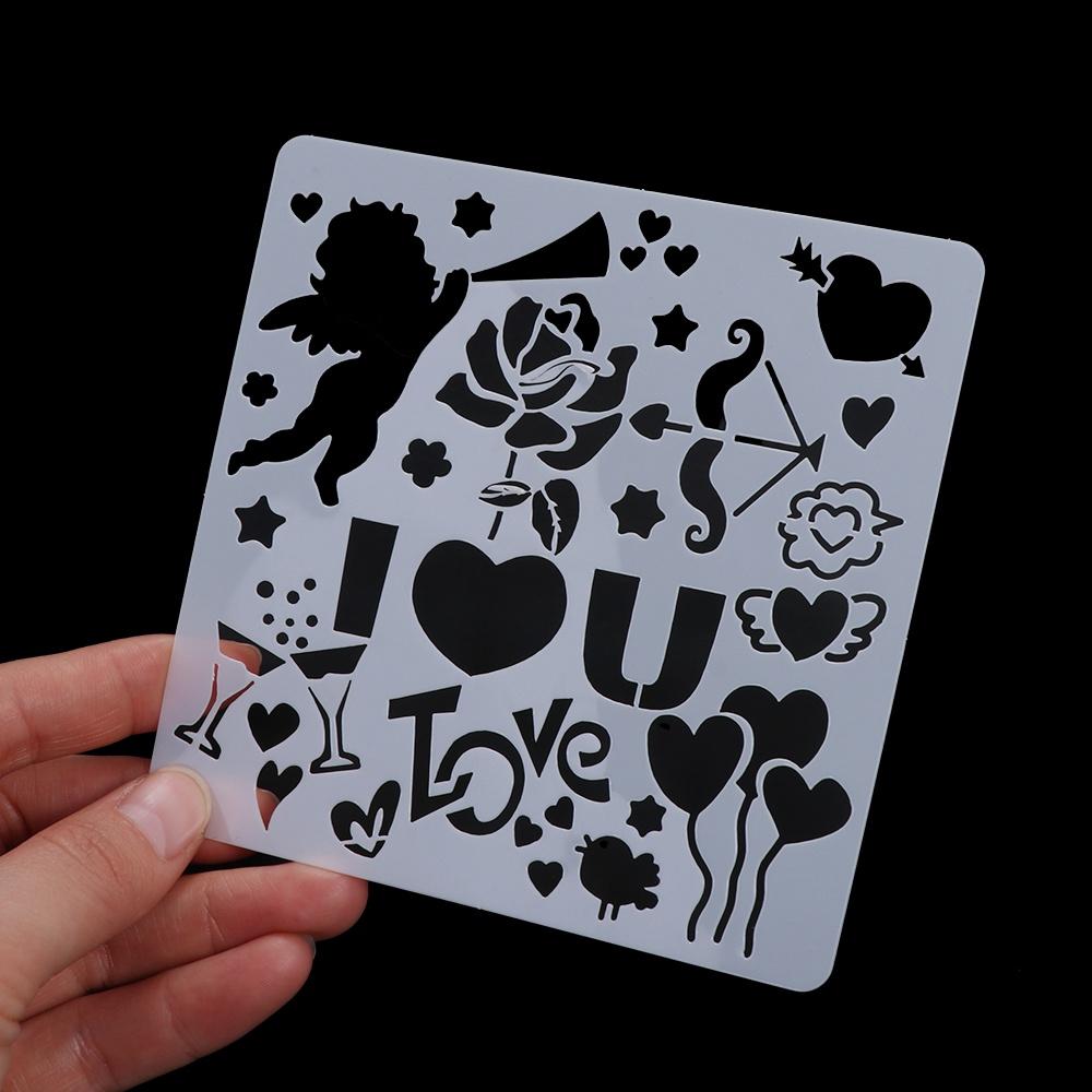 Decorative Hollowed Stencils Kit DIY Crafts Tool DIY Layering Stencils Graffiti Templates  Stamping