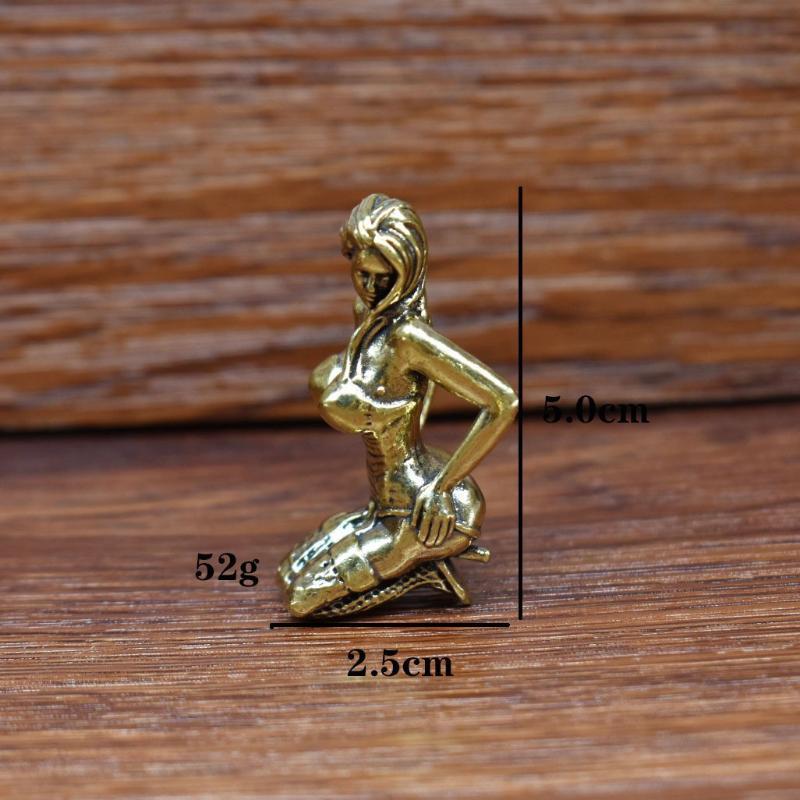 Alloy Finish Feminine Statue Exquisite Handcraft Retro Aesthetic For Home Office Shelf Decor Art Collection Gift