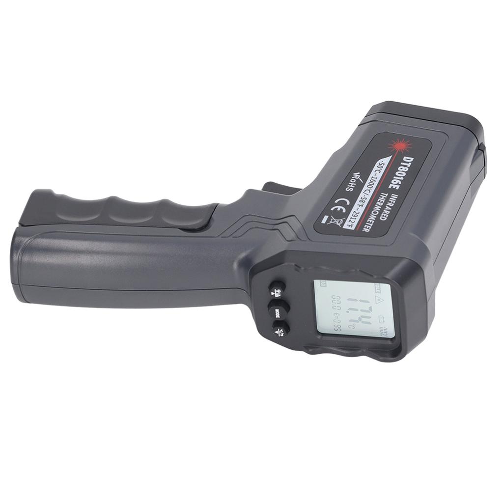 Handheld Thermometer 12:1 50:1 Measured Distance Ratio LCD Display Heat Temperature Meter Gauge Gun ‑50‑1600 Celsius