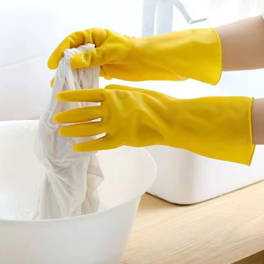 Kitchen Cleaning Gloves Extended Wrist Sleeve Cuff Lightweight Slip Proof Reusable Dishwashing Gloves