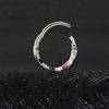 Right Grand ASTM F136 Titanium Twisted Rope Huggie Hoop Earring 16G Infinity CZ Hinged Clicker Septum Nose Ring Earlobe Piercing