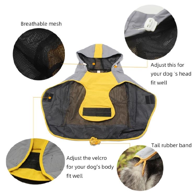 Windproof Dog Rainsuit Pet Hooded Raincoats All Seasons Pet Jackets Dog Supplies