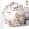 1PC Butterfly Flowers Umbrella-8-Rib Reinforced Portable Folding Travel Suitable for All Seasons Outdoor Daily , Fun Design-Z0430