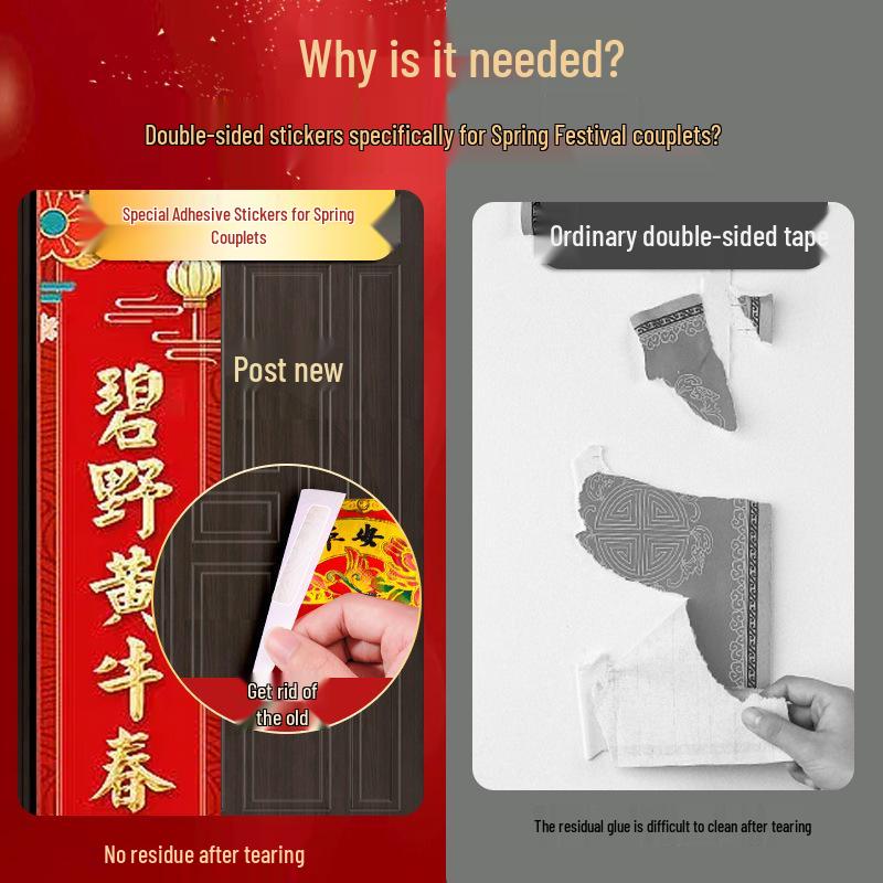 Transparent Traceless Double-Sided Tape: Perfect for Couples' Décor in Cars and Rooms; Leaves No Marks