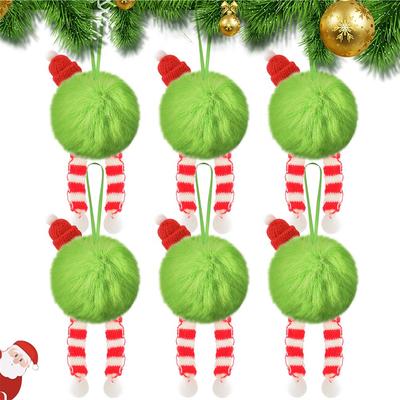 Vánoční ozdoby o průměru 6 cm plyšová koule dekorace