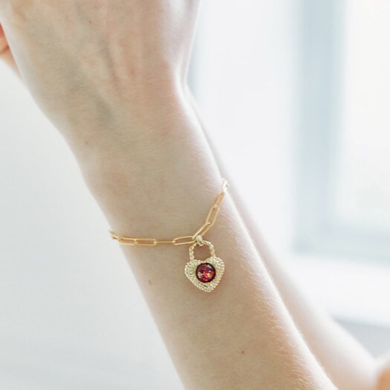 

luvinball Love Lock Snowball Bracelet Red