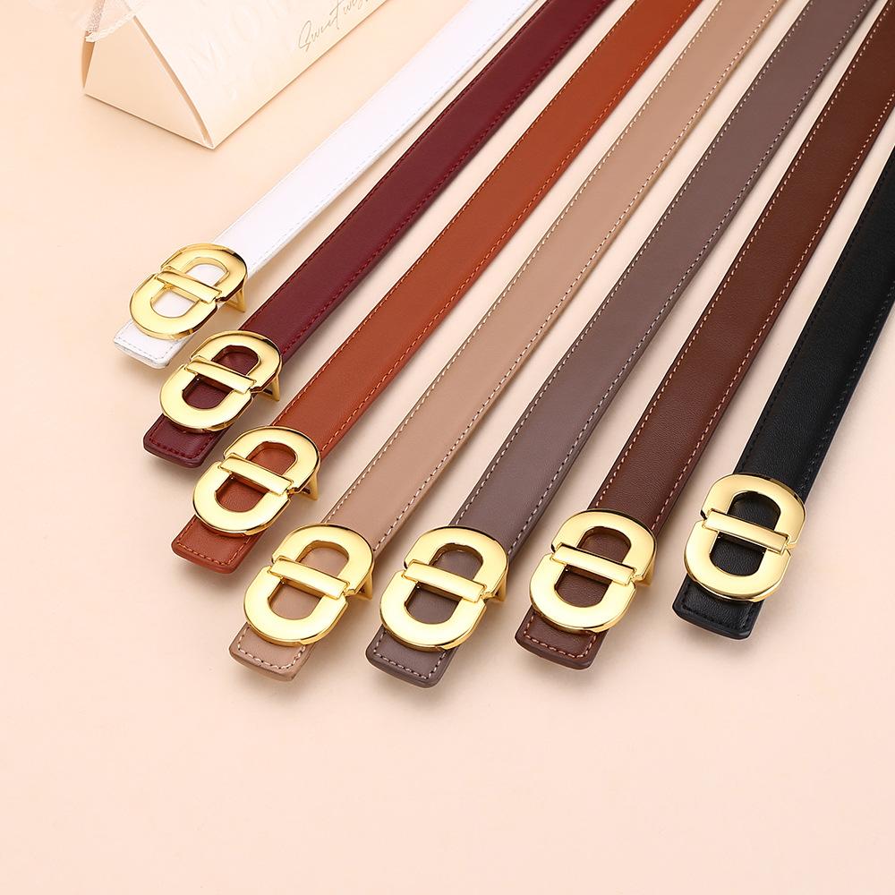 Curea Dama Piele Decorativă Costum Palton Curea Simplă High-End Piele Vacă Pură Curea Blugi