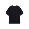 Li-Ning Sports Life Series Letter Print Loose Round Neck Short Sleeve T-Shirt Men Tops Black AHST761-1